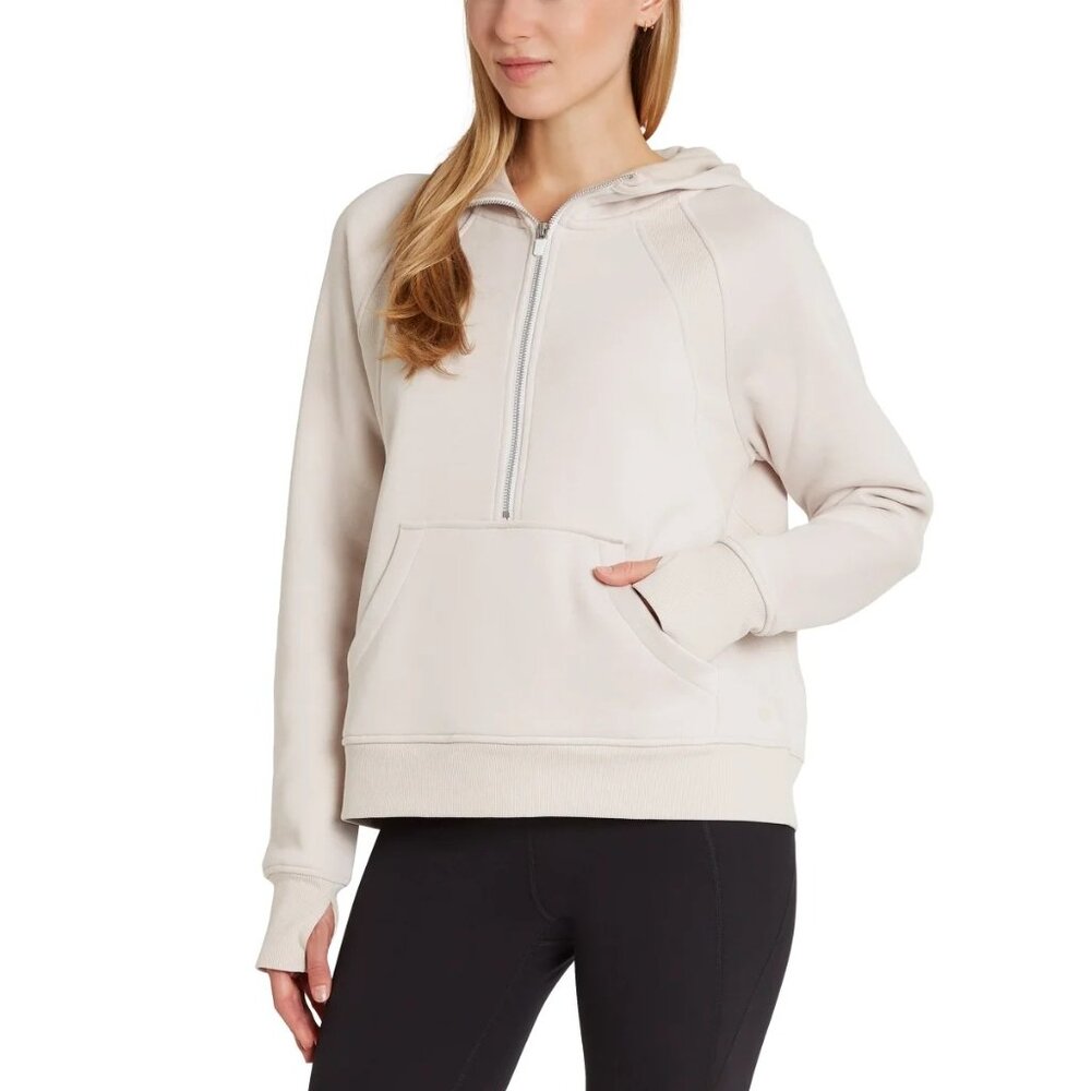 Danskin S Half Zip Hoodie Pullover Sweater Shirt Activewear Sweatshirt Thumbhole